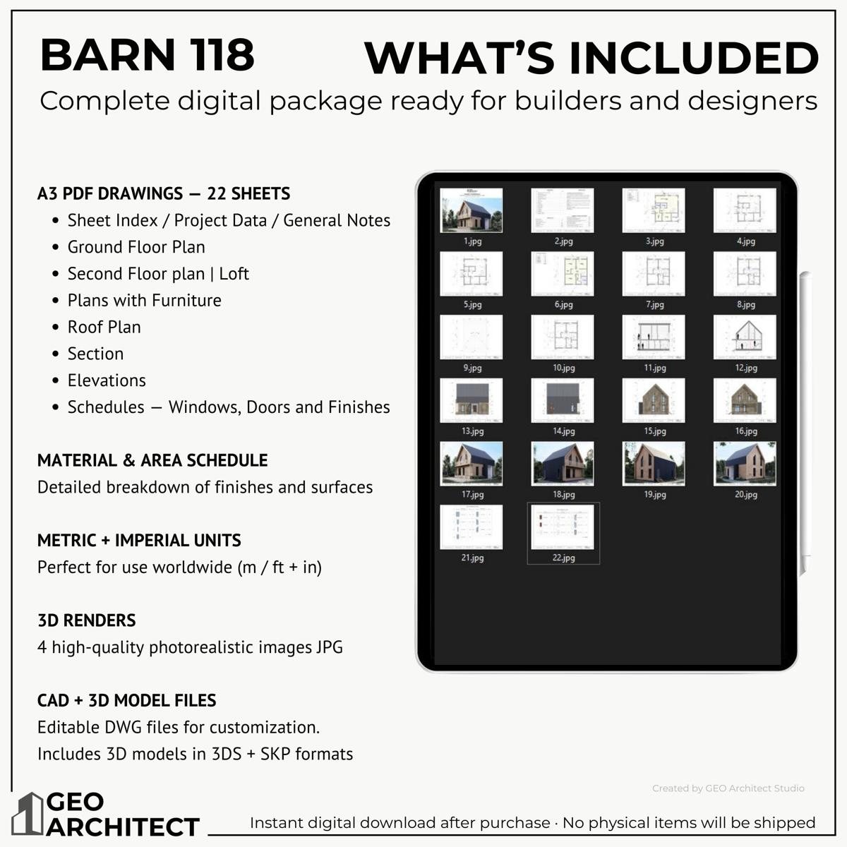 Barn 118 drawing sheet 3